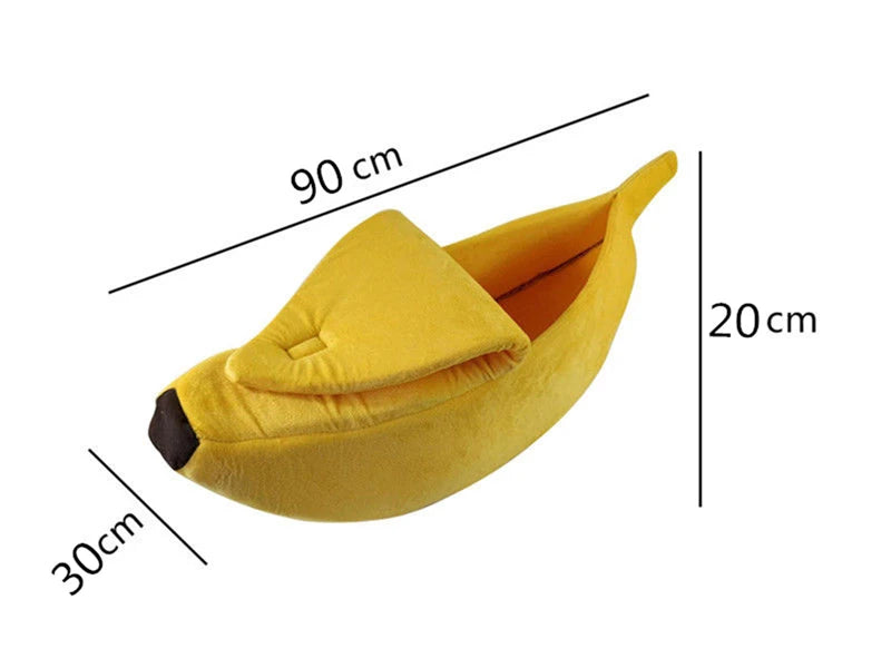 Cozy Banana-Shaped Cat Bed and Kennel - view 13