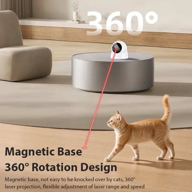 Automatic 360 Degree Laser Cat Toy - close-up