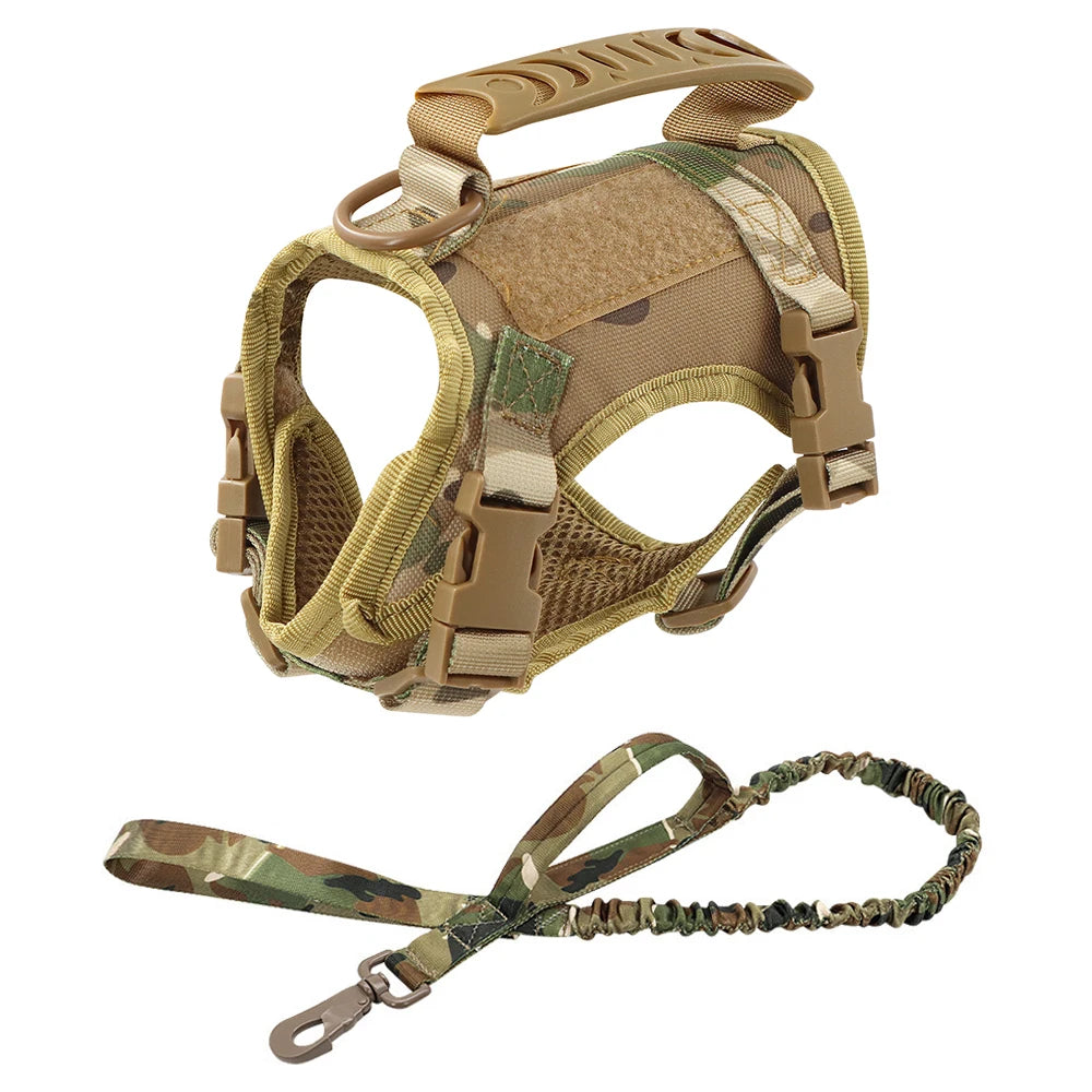 Tactical Escape-Proof Cat Harness with Control Handle - Camouflage set