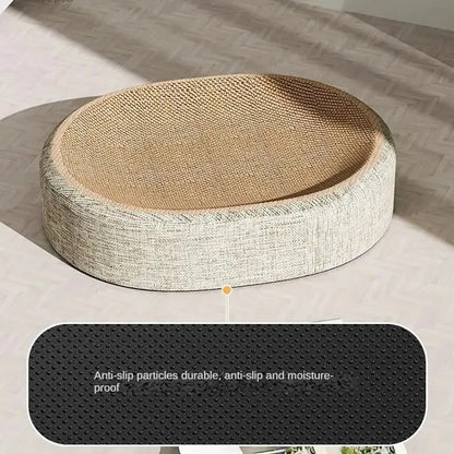 2-in-1 Oval Sisal Cat Scratcher and Bed - detail