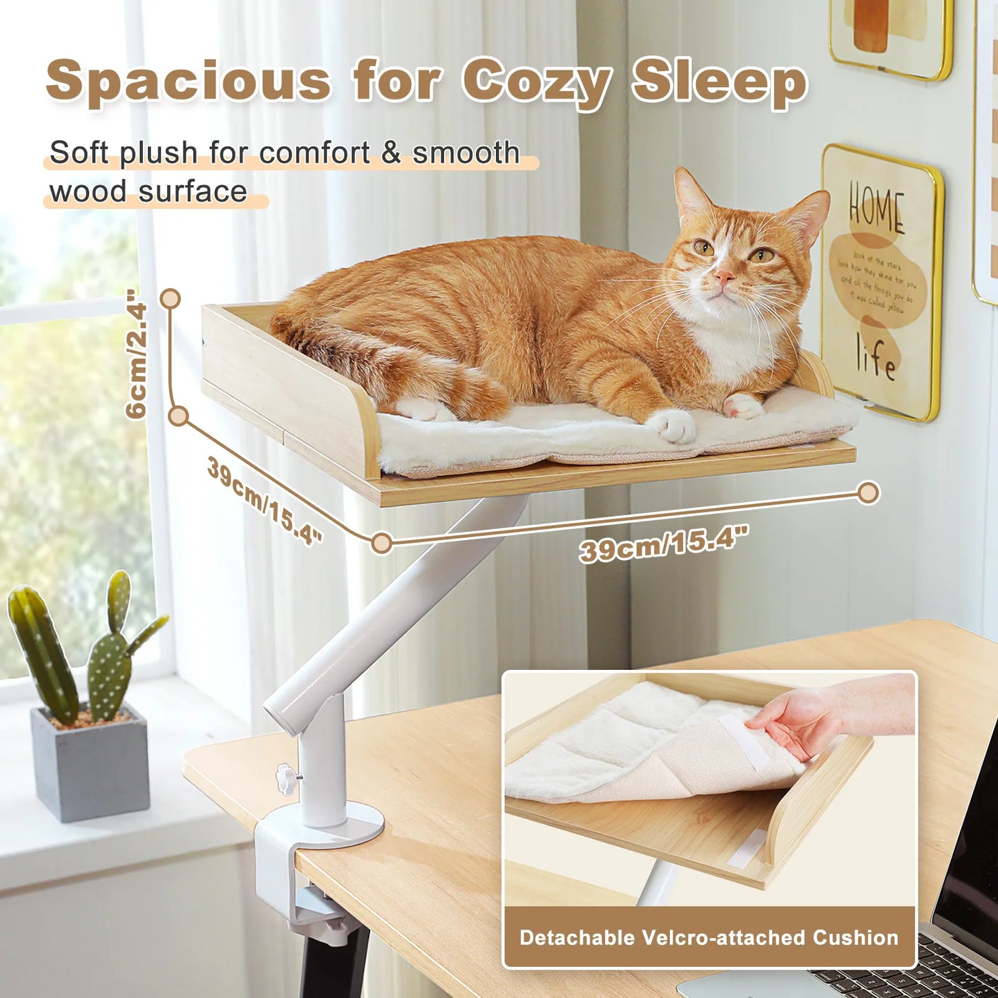 360 Degree Rotatable Cat Desk Bed with Adjustable Stand - view 18