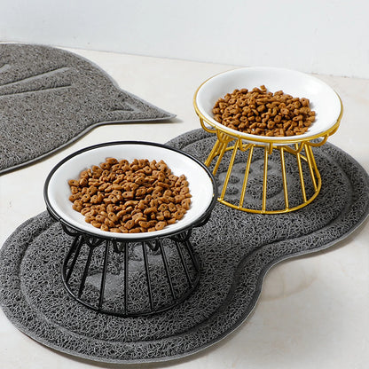 Ceramic Raised Pet Bowl with Stand