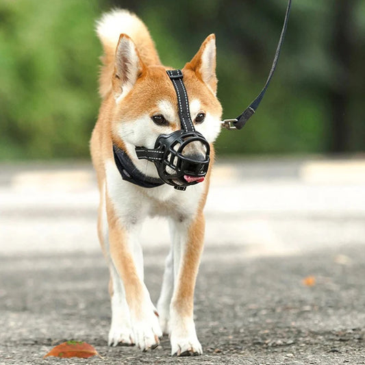 Breathable Anti-Barking Muzzle for Medium and Large Dogs - side view