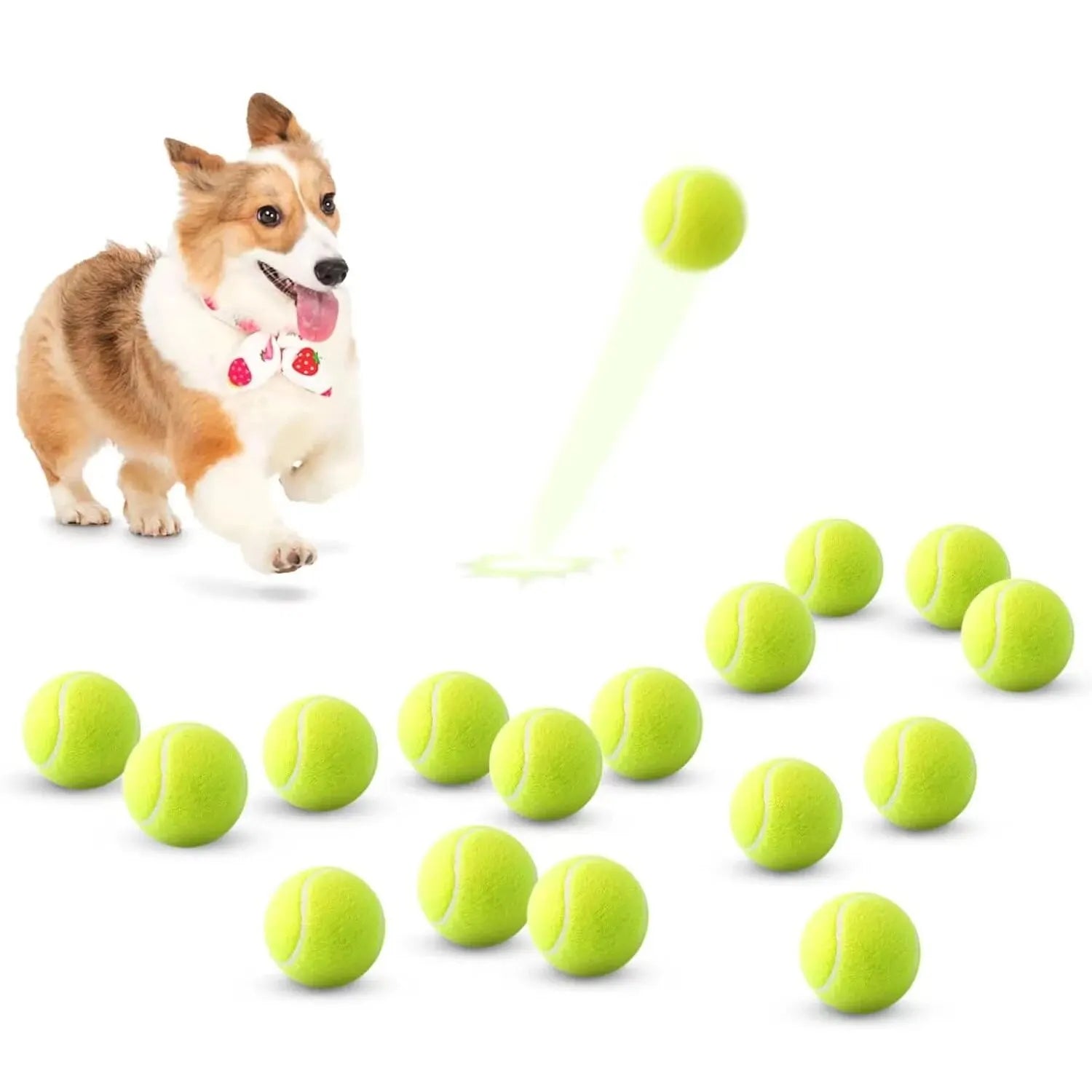 2-Inch Tennis Balls for Dogs (12 Pack, Launcher Compatible)