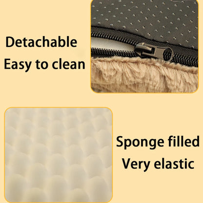 Orthopedic 3D Foam Dog Bed with Washable Faux Fur Cover - in use