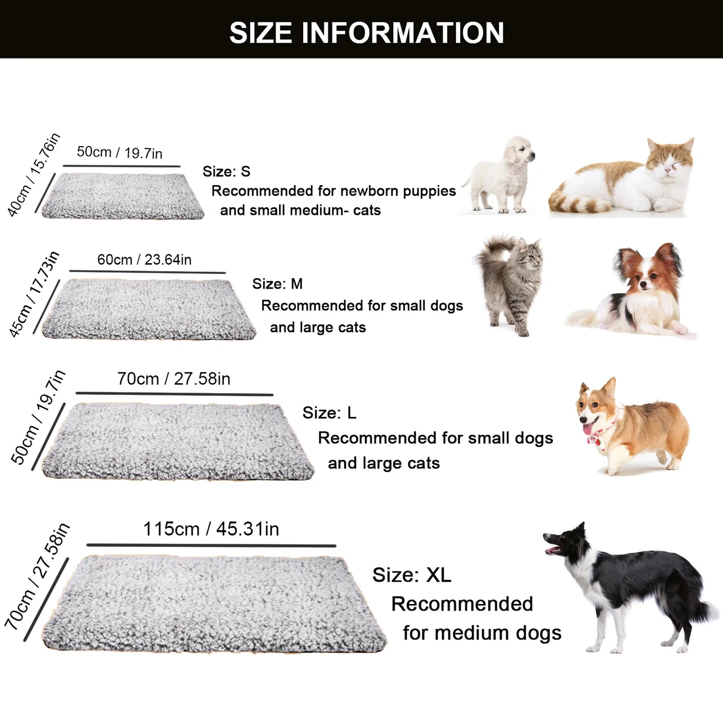 Self-Heating Pet Mat for Cats and Small Dogs - side view