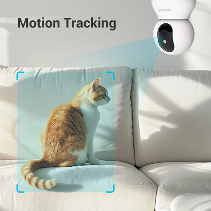 2K Pet Camera with 360 Pan-Tilt and Phone App - side view