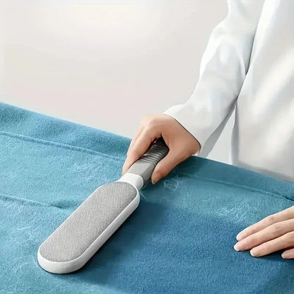 Reusable Double-Sided Pet Hair Remover Brush - in use