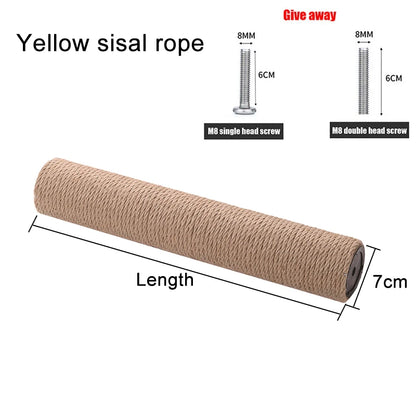 Replacement Sisal Scratching Post for Cat Trees - 25cm / Yellow sisal
