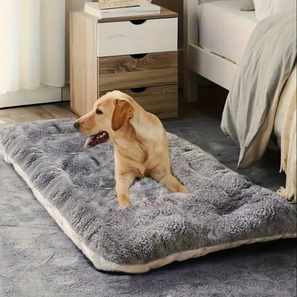 Large Plush Dog Sofa Bed and Crate Mat - detail