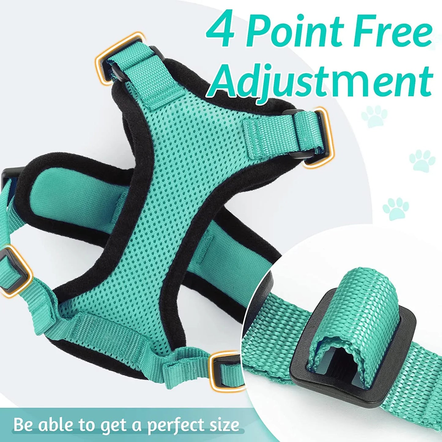 Escape Proof Cat Harness and Leash Set - detail