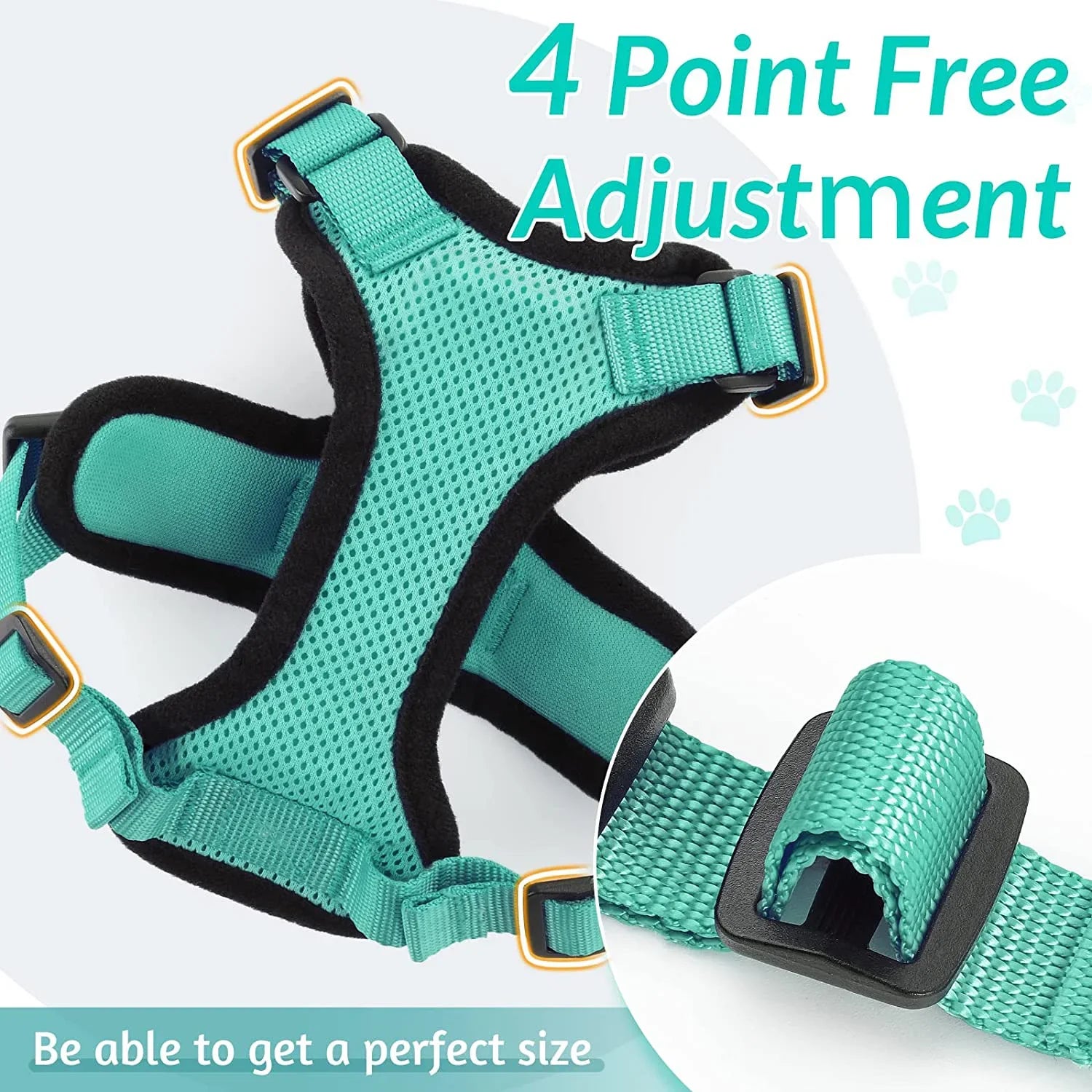 Escape Proof Cat Harness and Leash Set - detail