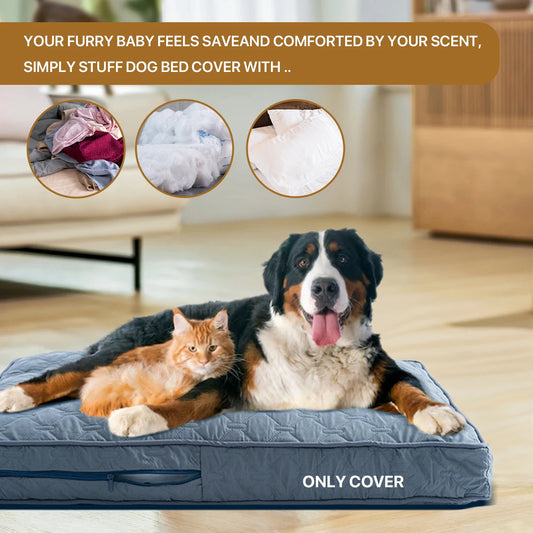 Orthopedic Dog Bed Cover for Large Dogs (Washable)
