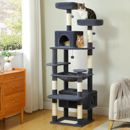 Large Cat Tree Tower with Hammock and Padded Perches - view 14