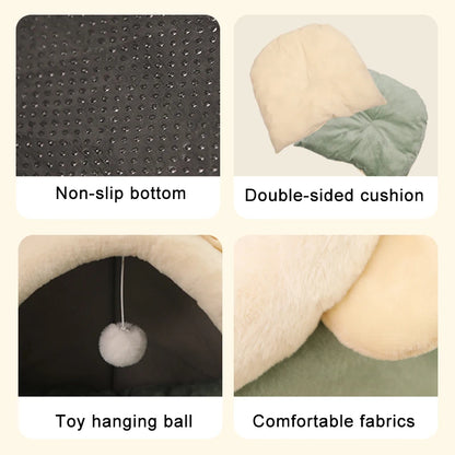 Foldable Cartoon Cat Cave Bed (Washable) - detail