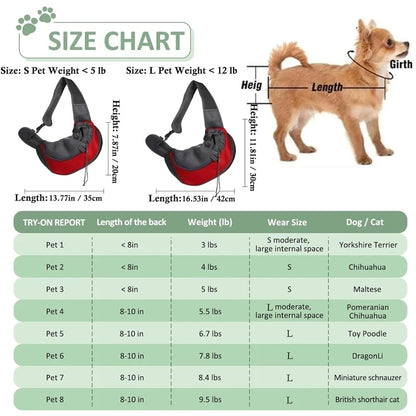 Cross-Body Mesh Pet Shoulder Bag for Cats and Small Dogs