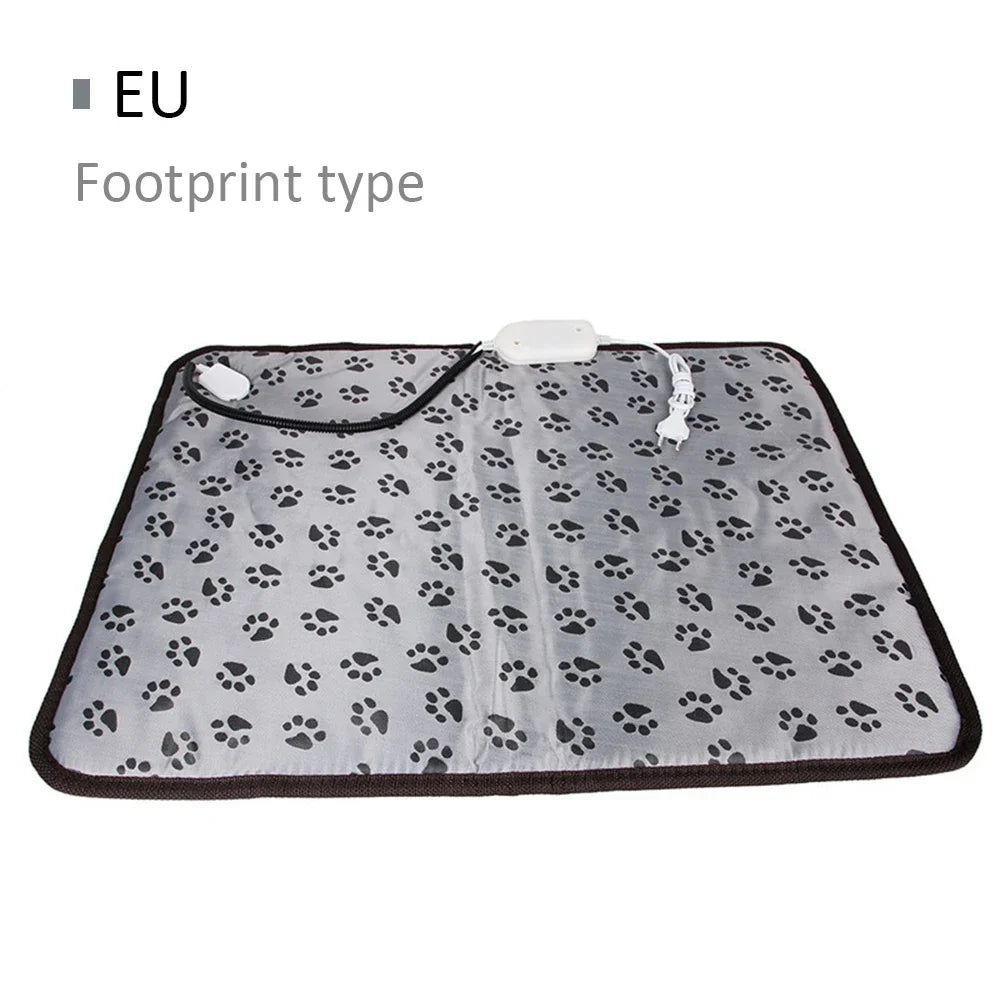 Waterproof Indoor Pet Heating Pad (45 x 45 cm) - Footprint pattern EU / 50CMx70CM