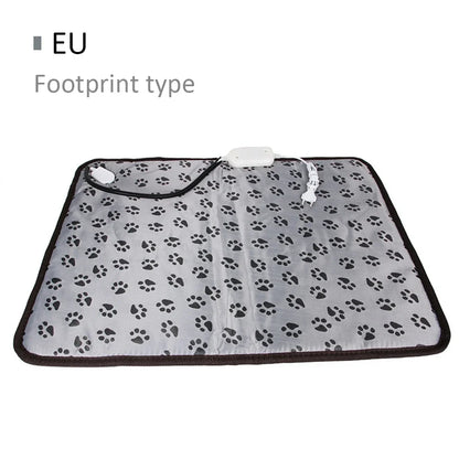 Waterproof Indoor Pet Heating Pad (45 x 45 cm) - Footprint pattern EU / 50CMx70CM