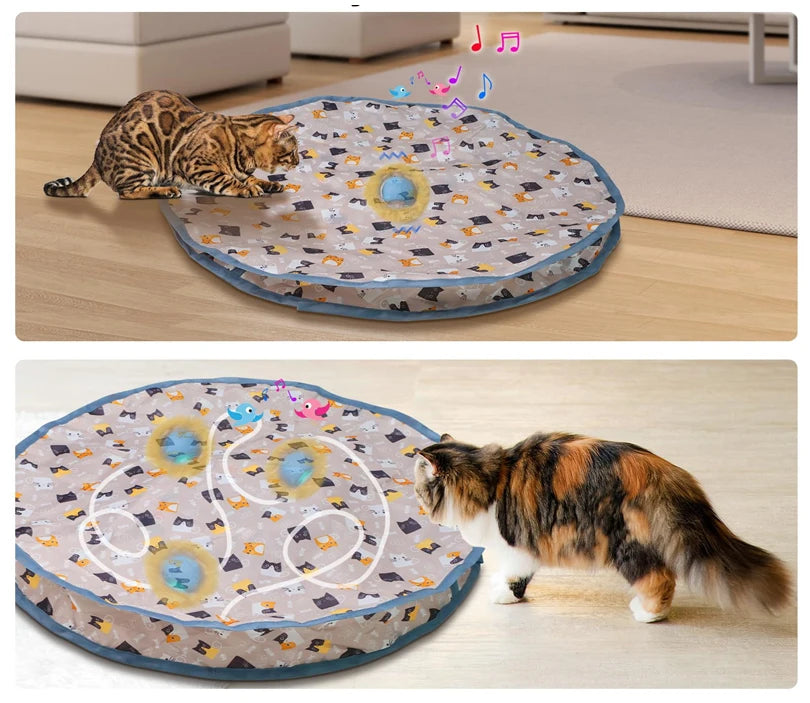 Interactive Motion Cat Toy Ball with Hide and Seek Pouch - view 18
