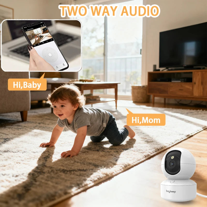 2K Pet Camera with WiFi App, 360 Pan-Tilt and 2-Way Audio - lifestyle
