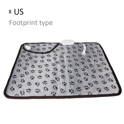 Waterproof Indoor Pet Heating Pad (45 x 45 cm) - Footprint pattern US / 50CMx70CM