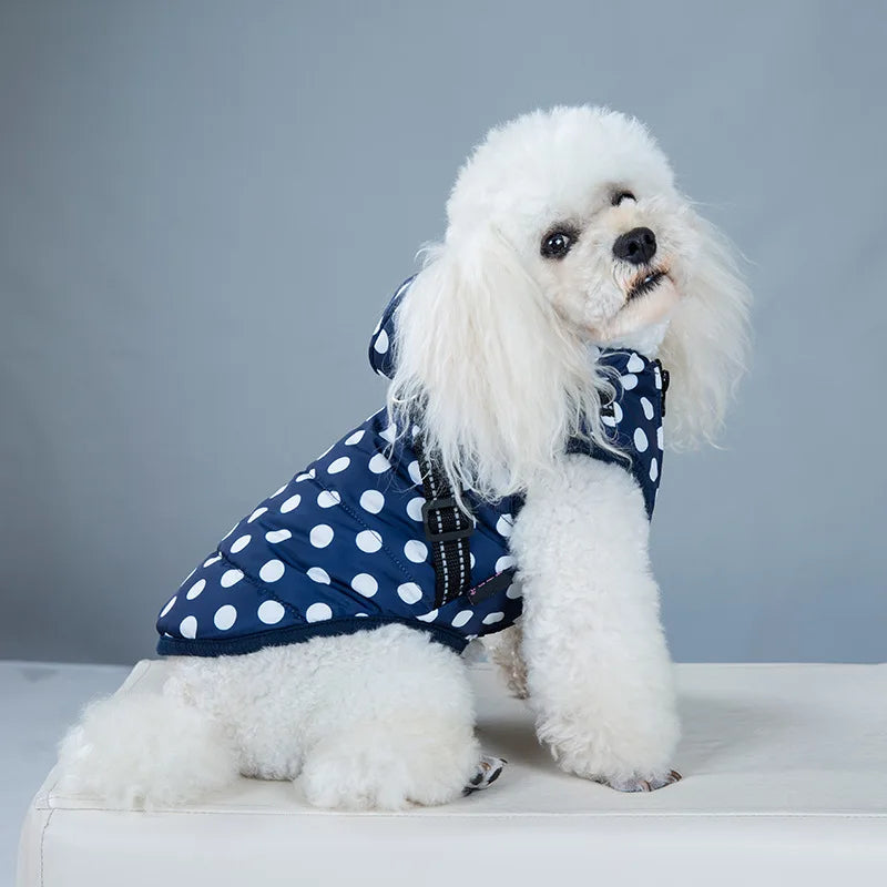 Waterproof Winter Dog Jacket with Built-in Harness - view 22