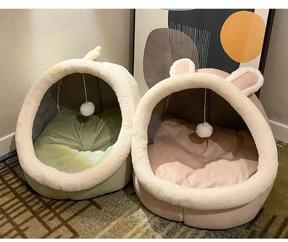 Foldable Cartoon Cat Cave Bed (Washable) - view 20
