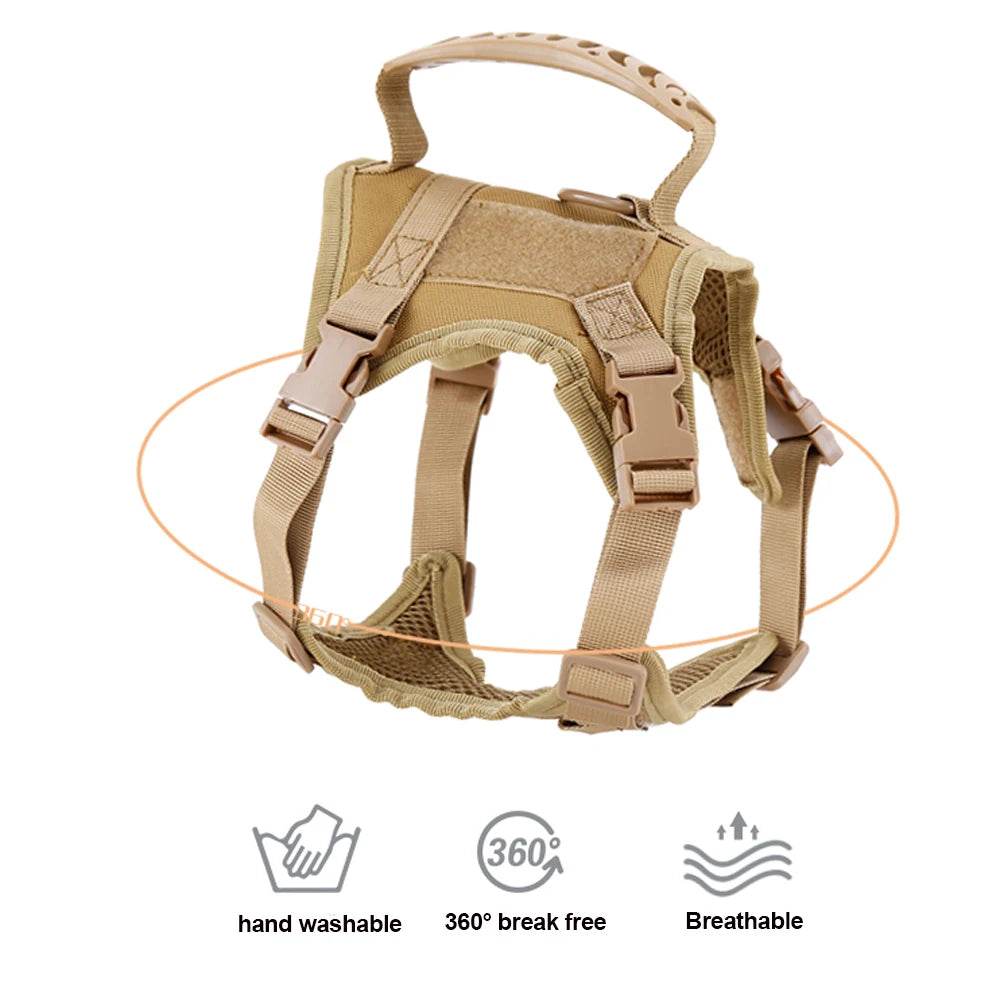 Tactical Escape-Proof Cat Harness with Control Handle - from above