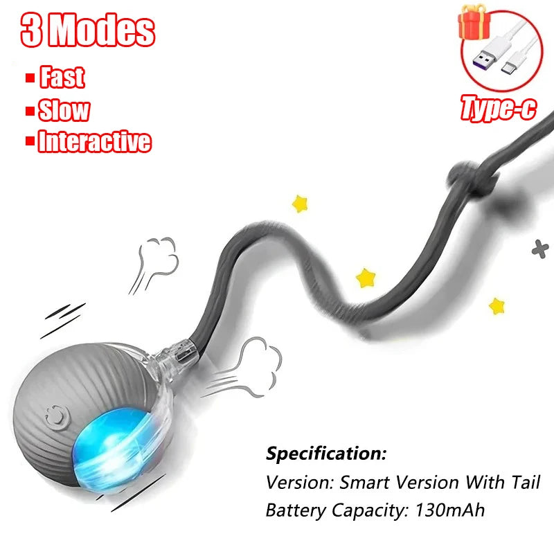 Interactive Motion Cat Toy Ball with Hide and Seek Pouch - view 13