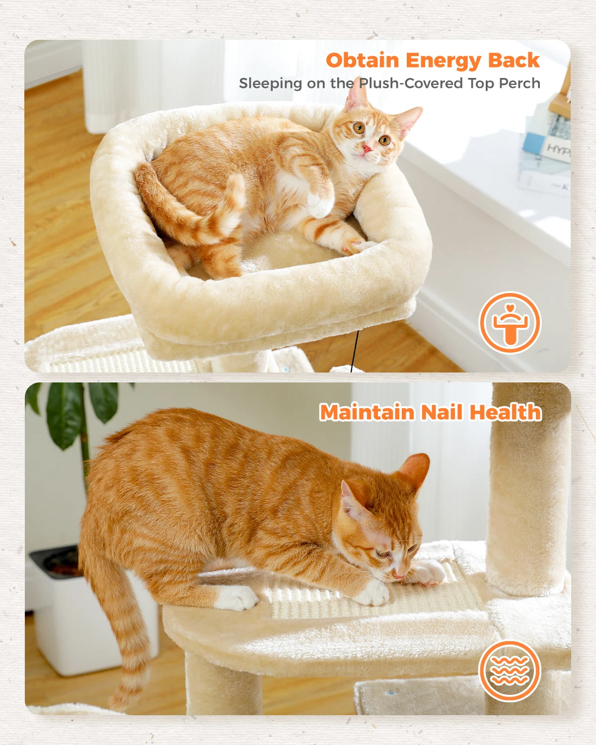 Cat Activity Tree with Hammock and Removable Perch - view 43