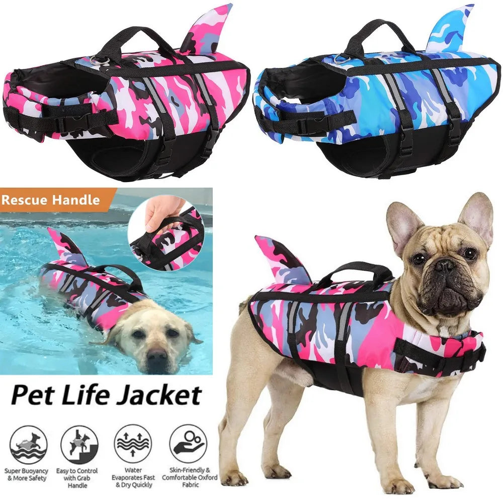 Dog Life Jacket with Harness for Swimming and Water Safety
