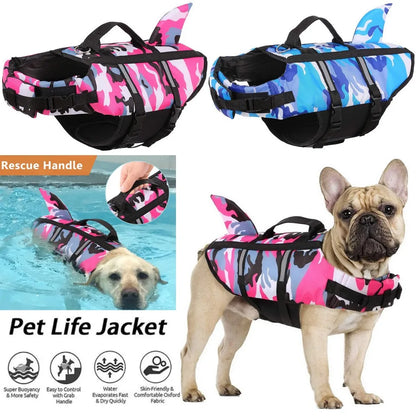 Dog Life Jacket with Harness for Swimming and Water Safety