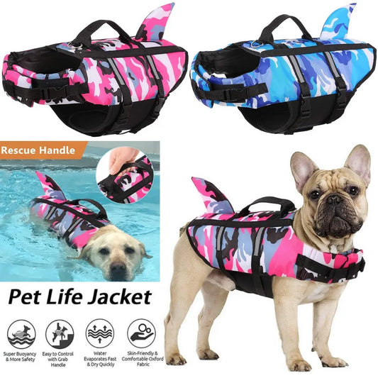 Dog Life Jacket with Harness for Swimming and Water Safety