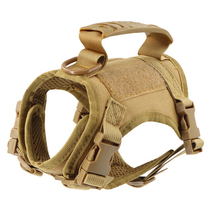Tactical Escape-Proof Cat Harness with Control Handle - Brown harness