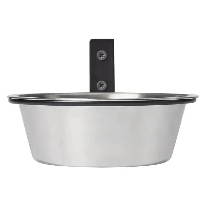 Wall-Mounted Elevated Pet Bowl with Stainless Steel Insert - feature view