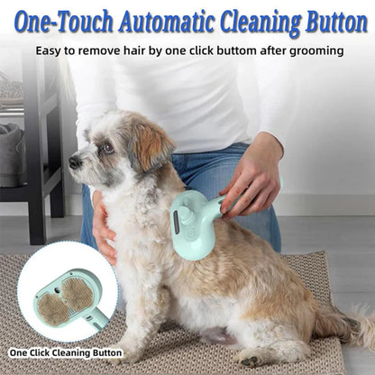 3-in-1 Steam Spray Pet Grooming Brush - close-up