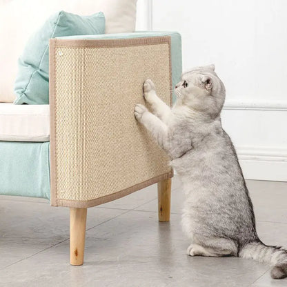 Natural Bamboo Cat Scratcher Mat for Furniture Protection