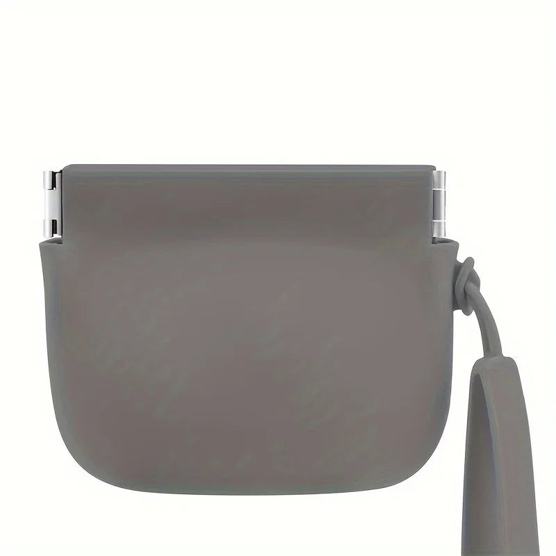 Portable Silicone Dog Treat Pouch for Training and Walks - grey