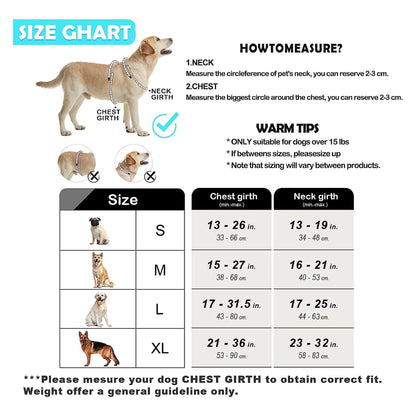 No-Pull Padded Dog Harness with Control Handle - side view