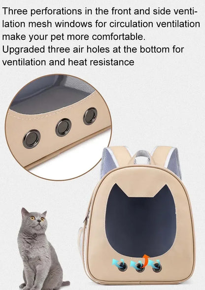 Foldable Transparent Pet Backpack for Cats and Small Dogs - view 13
