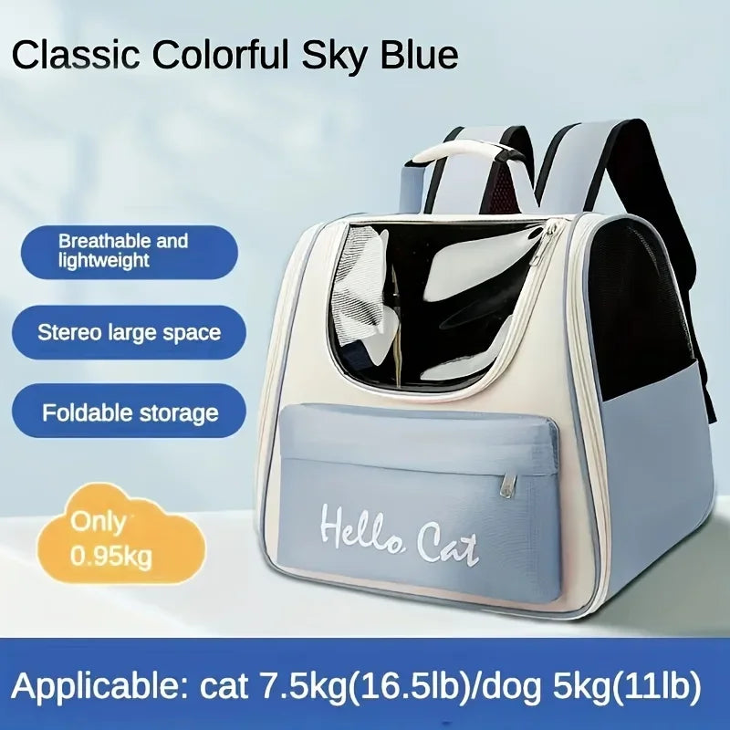 Collapsible Mesh Pet Backpack for Cats and Small Dogs - detail