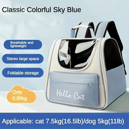 Collapsible Mesh Pet Backpack for Cats and Small Dogs - detail