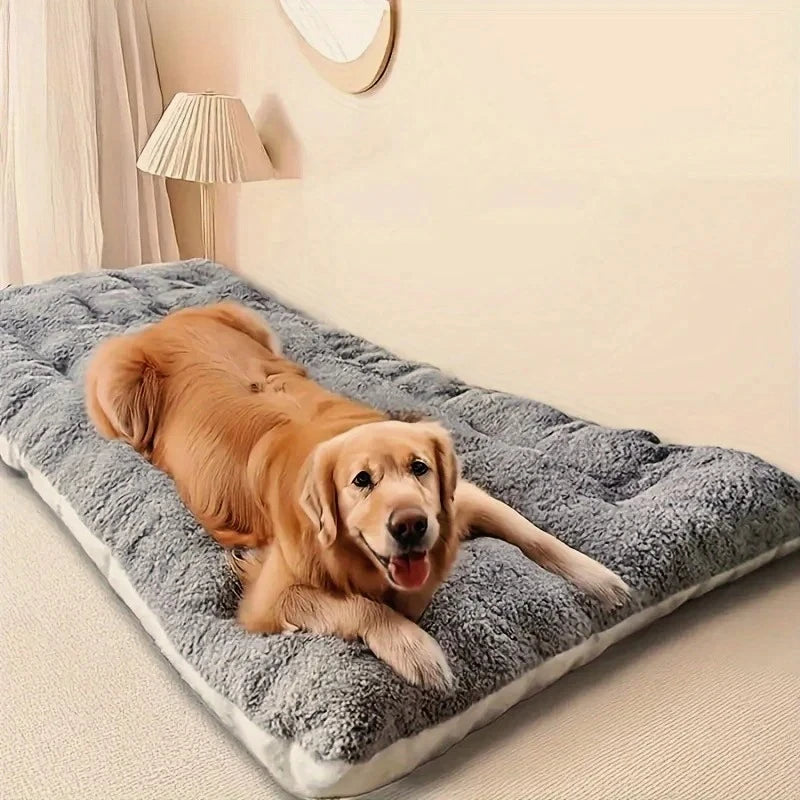 Large Plush Dog Sofa Bed and Crate Mat - from above