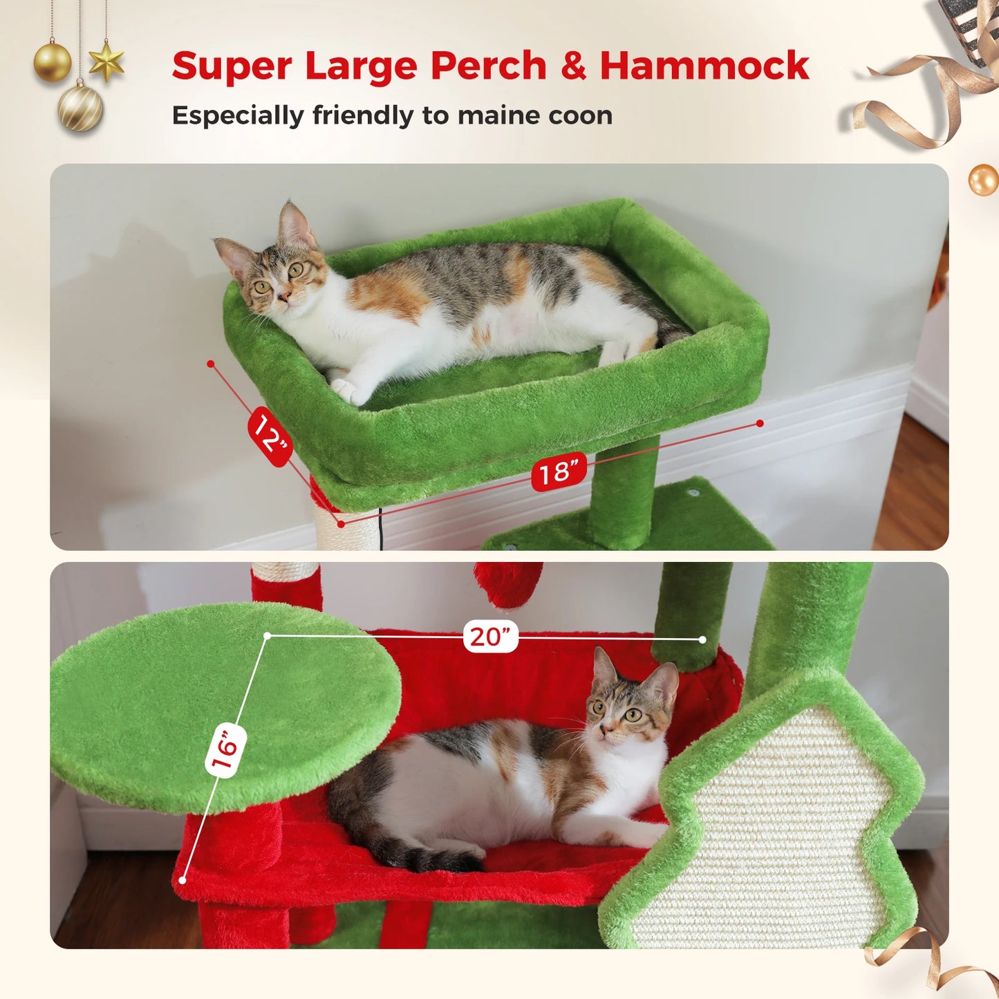 5-Level Cat Tree Tower for Large Cats with Hammock - view 29