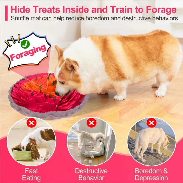 Washable Felt Snuffle Mat for Dog Slow Feeding and Training - view 17