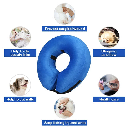 Inflatable Recovery Cone Collar for Dogs and Cats - size reference