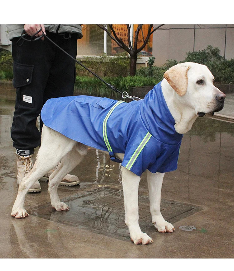 Hooded Reflective Dog Raincoat for Medium and Large Dogs - view 17