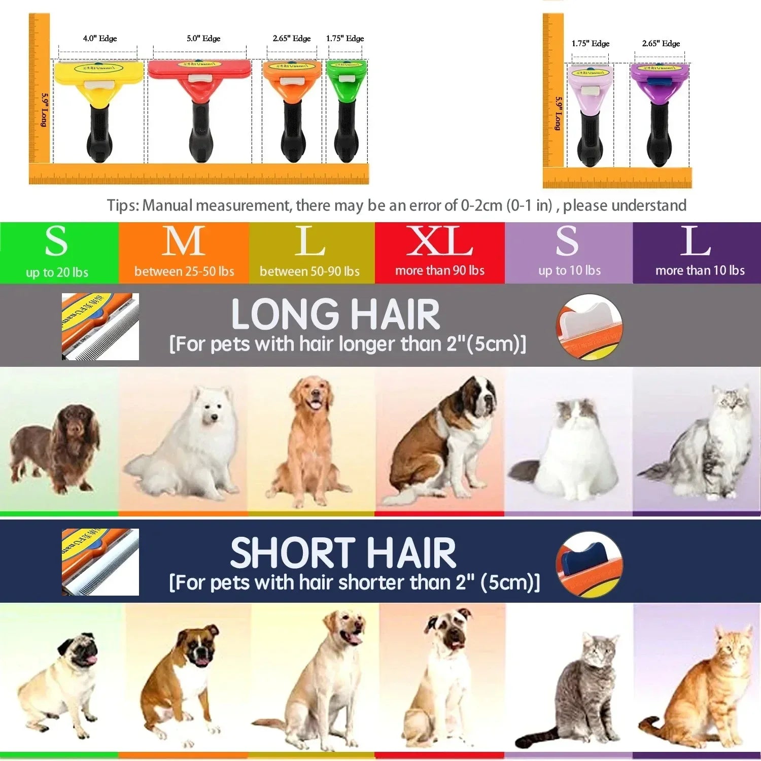 Large Dog Hair Removal and Grooming Comb - in use