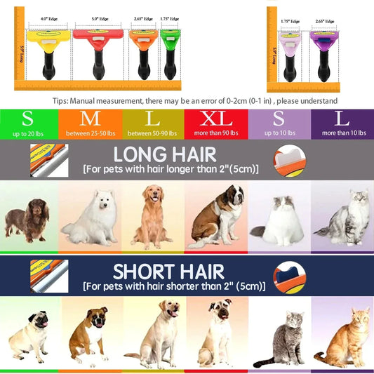 Large Dog Hair Removal and Grooming Comb - in use
