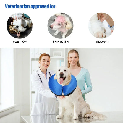 Inflatable Recovery Cone Collar for Dogs and Cats - detail
